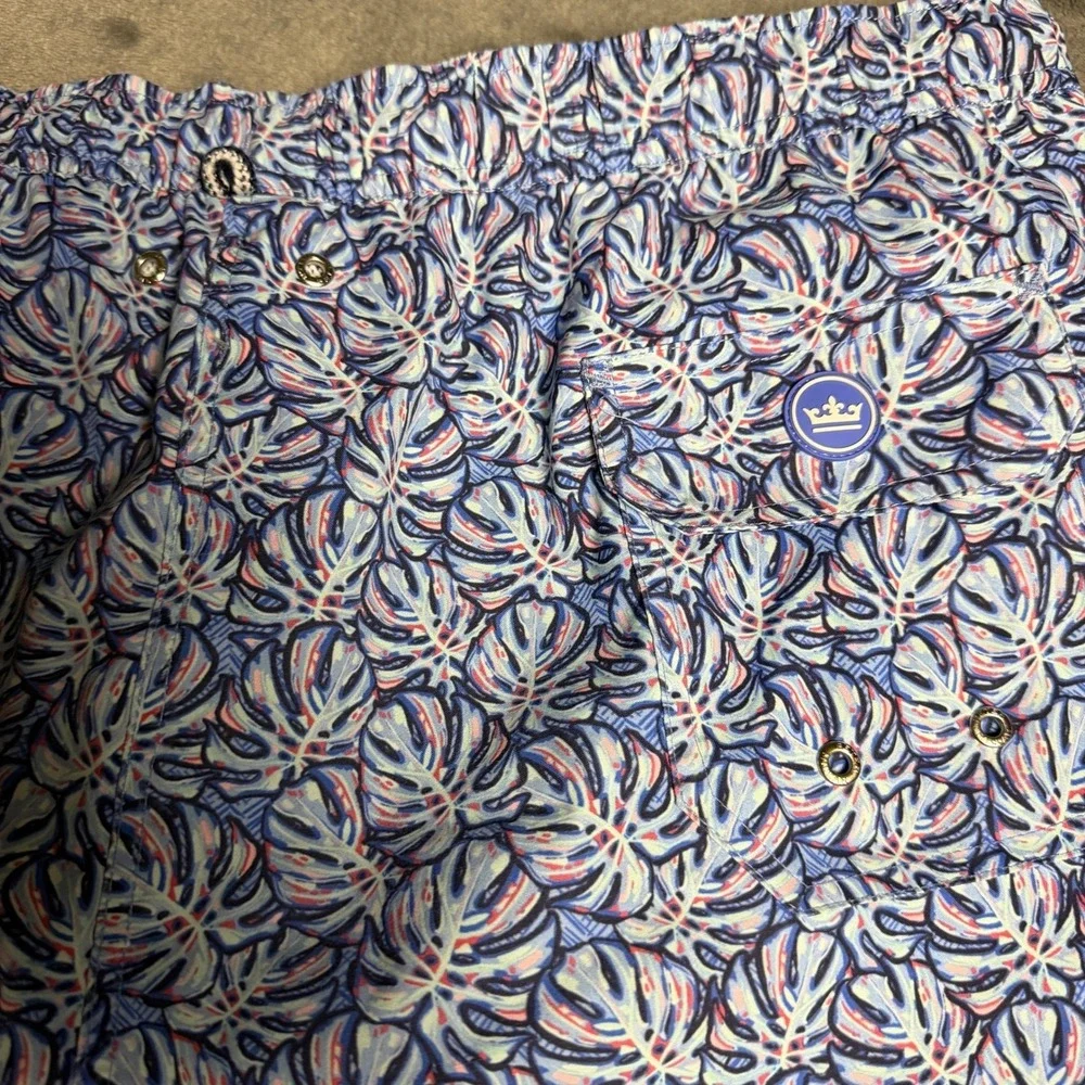 Peter Millar Mens XL Lined Swim Trunks 7.5